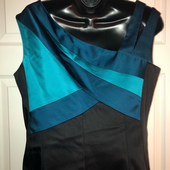 061. Jack Turquoise and Black Dress - Picture 2 of 3
